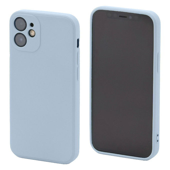 FixPremium - Silicon Caz pentru iPhone 12 mini, light blue