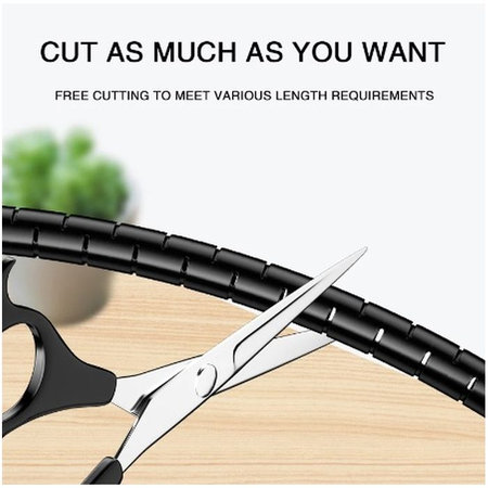 FixPremium - Organizator de cabluri - Tub (10mm), lungime 2M, gri