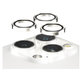 Protecție lentile cameră Hoops pentru iPhone 15 Pro/15 Pro Max, White Metal, PanzerGlass