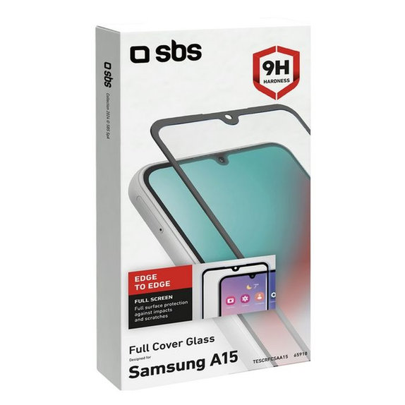 SBS - Geam Securizat Full Cover pentru Samsung Galaxy A15 5G, negru