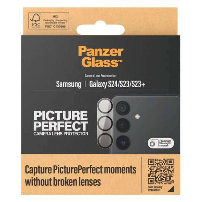 PanzerGlass - Capac de protec?ie & obiectivul camerei PicturePerfect pentru Samsung Galaxy S23, 23+ & 24, negru