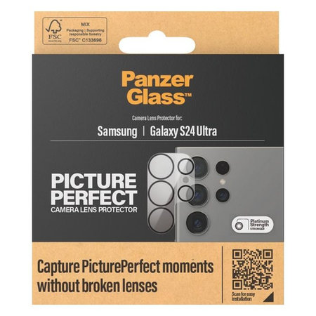 PanzerGlass - Capac de protec?ie & obiectivul camerei PicturePerfect pentru Samsung Galaxy S24 Ultra, negru