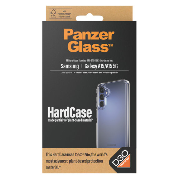 Caz HardCase D3O pentru Samsung Galaxy A15/A15 5G, Transparent, PanzerGlass