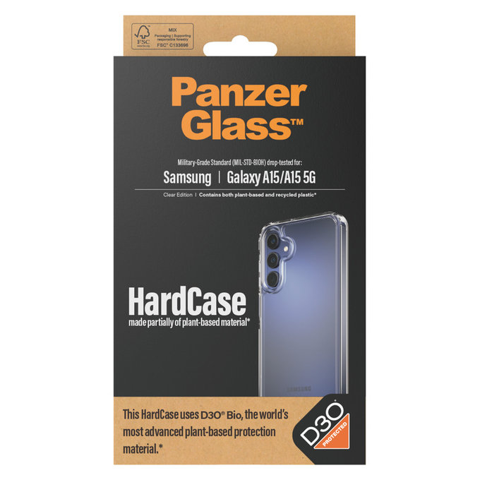 Caz HardCase D3O pentru Samsung Galaxy A15/A15 5G, Transparent, PanzerGlass
