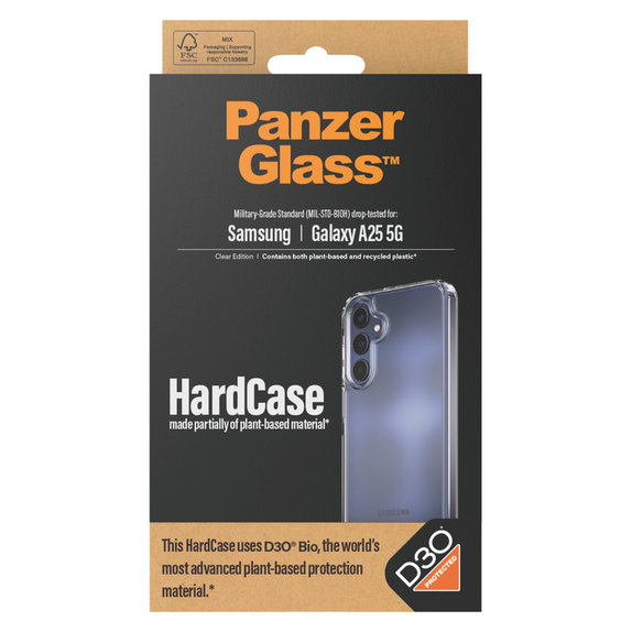 Caz HardCase D3O pentru Samsung Galaxy A25 5G, Transparent, PanzerGlass