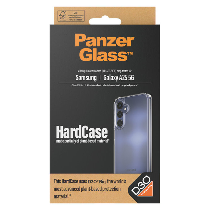 Caz HardCase D3O pentru Samsung Galaxy A25 5G, Transparent, PanzerGlass