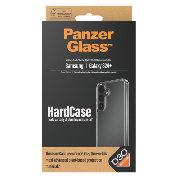 Caz HardCase D3O pentru Samsung Galaxy S24+, Transparent, PanzerGlass