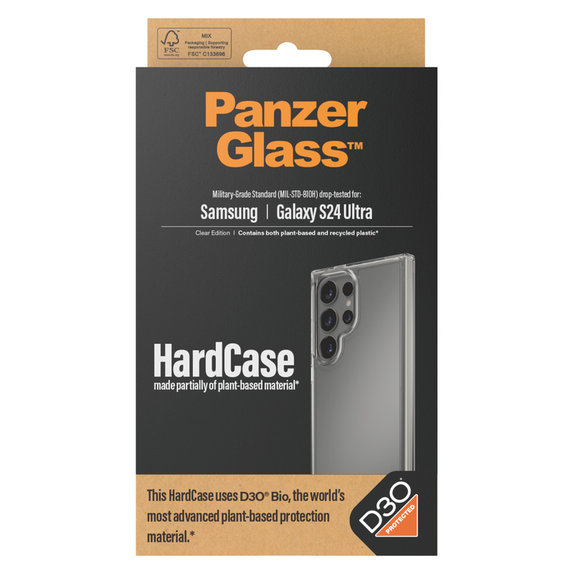 Caz HardCase D3O pentru Samsung Galaxy S24 Ultra, Transparent, PanzerGlass