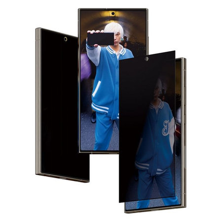 PanzerGlass - Geam Securizat Re:Fresh UWF Privacy cu aplicator pentru Samsung Galaxy S24 Ultra, negru