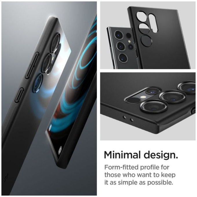 Spigen - Caz Thin Fit pentru Samsung Galaxy S24 Ultra, negru