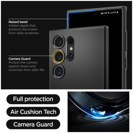 Spigen - Caz Thin Fit pentru Samsung Galaxy S24 Ultra, negru