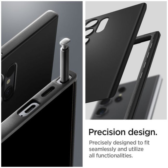 Spigen - Caz Thin Fit pentru Samsung Galaxy S24 Ultra, negru