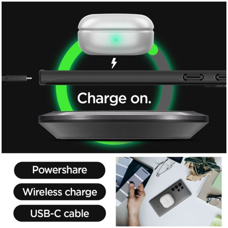 Spigen - Caz Thin Fit pentru Samsung Galaxy S24 Ultra, negru