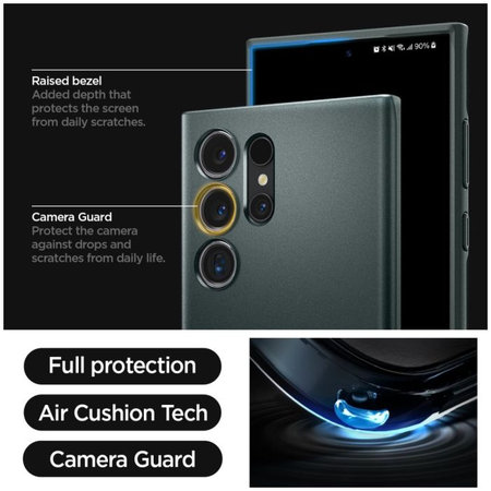 Spigen - Caz Thin Fit pentru Samsung Galaxy S24 Ultra, Abyss Green