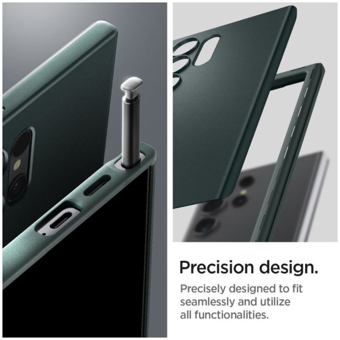Spigen - Caz Thin Fit pentru Samsung Galaxy S24 Ultra, Abyss Green