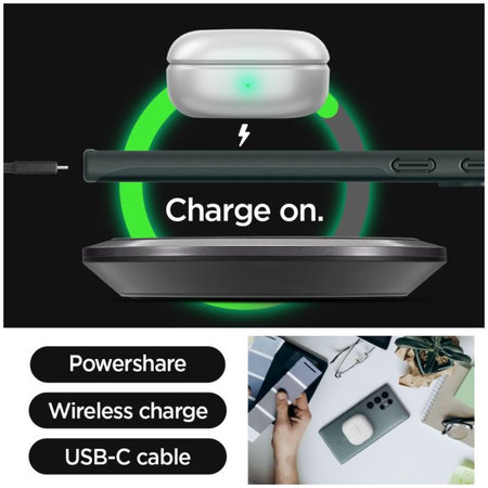 Spigen - Caz Thin Fit pentru Samsung Galaxy S24 Ultra, Abyss Green