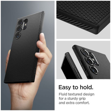 Spigen - Caz Liquid Air pentru Samsung Galaxy S24 Ultra, Matte Black