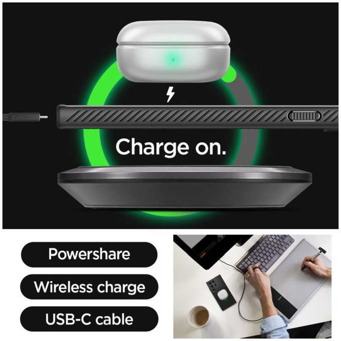 Spigen - Caz Liquid Air pentru Samsung Galaxy S24 Ultra, Matte Black