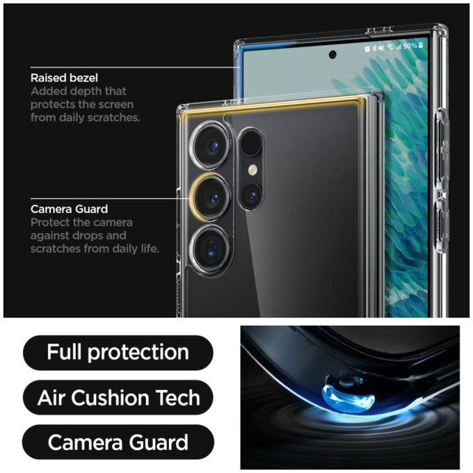 Spigen - Caz Ultra Hybrid pentru Samsung Galaxy S24 Ultra, transparent