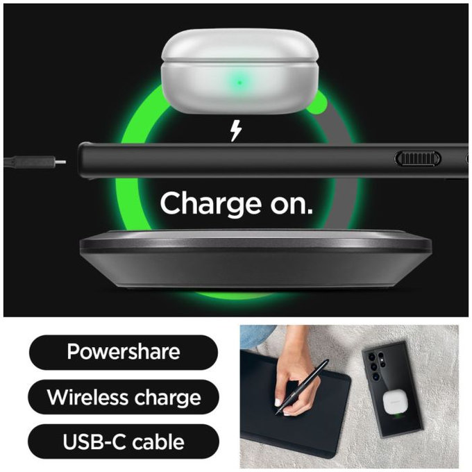 Spigen - Caz Ultra Hybrid pentru Samsung Galaxy S24 Ultra, Matte Black