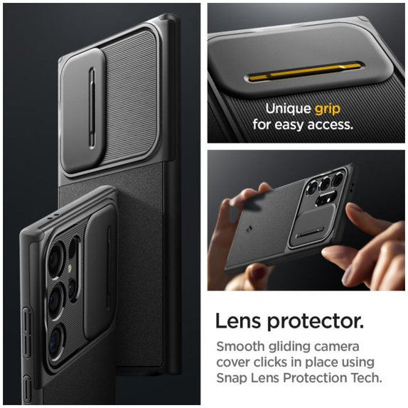 Spigen - Caz Optik Armor pentru Samsung Galaxy S24 Ultra, negru