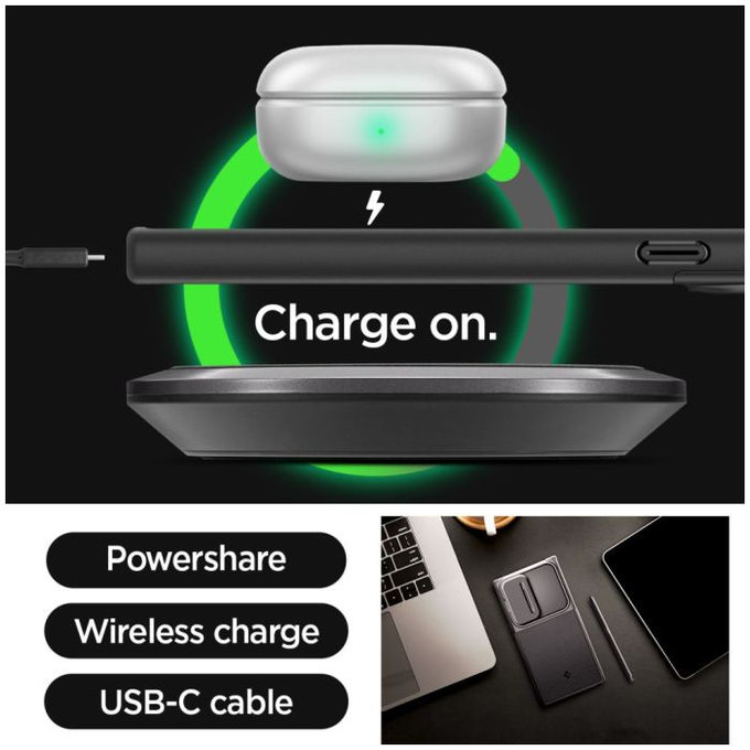 Spigen - Caz Optik Armor pentru Samsung Galaxy S24 Ultra, negru