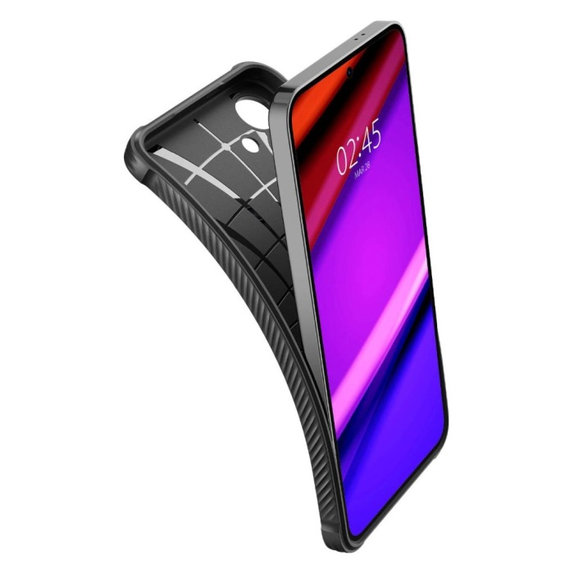 Spigen - Caz Rugged Armor pentru Samsung Galaxy S24+, Matte Black