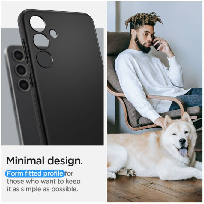 Spigen - Caz Thin Fit pentru Samsung Galaxy S24, negru