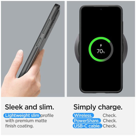 Spigen - Caz Thin Fit pentru Samsung Galaxy S24, negru