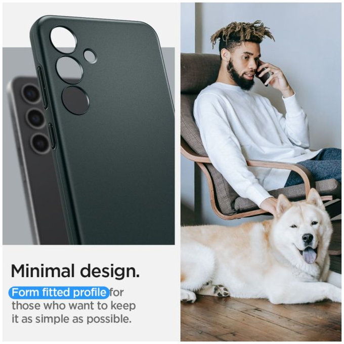 Spigen - Caz Thin Fit pentru Samsung Galaxy S24, Abyss Green