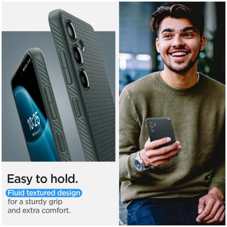 Spigen - Caz Liquid Air pentru Samsung Galaxy S24, Abyss Green