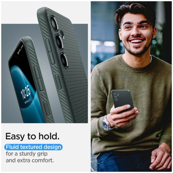 Spigen - Caz Liquid Air pentru Samsung Galaxy S24, Abyss Green