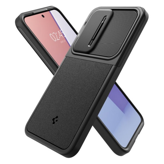 Spigen - Caz Optik Armor pentru Samsung Galaxy S24, negru
