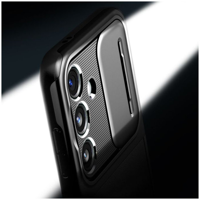 Spigen - Caz Optik Armor pentru Samsung Galaxy S24, negru