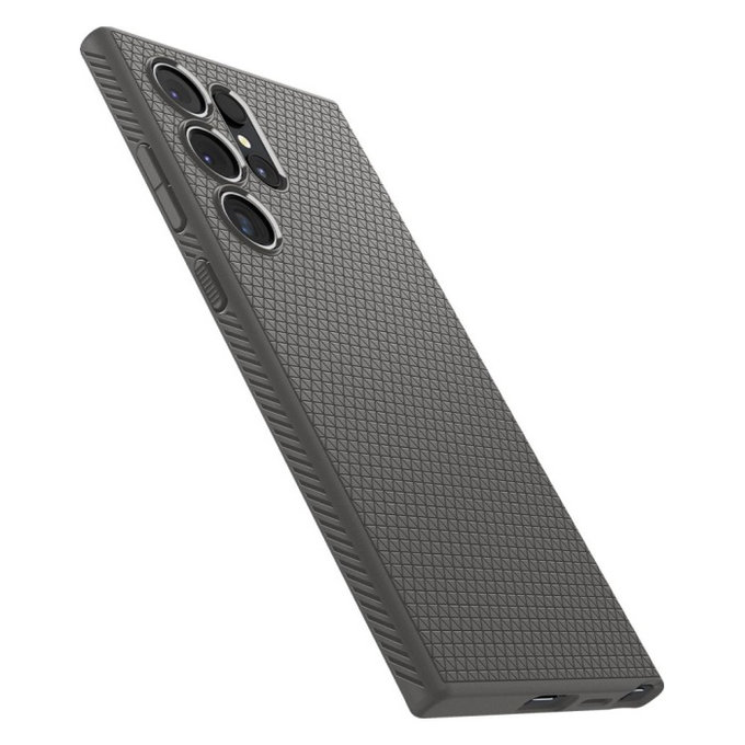 Spigen - Caz Liquid Air pentru Samsung Galaxy S24 Ultra, Granite Grey