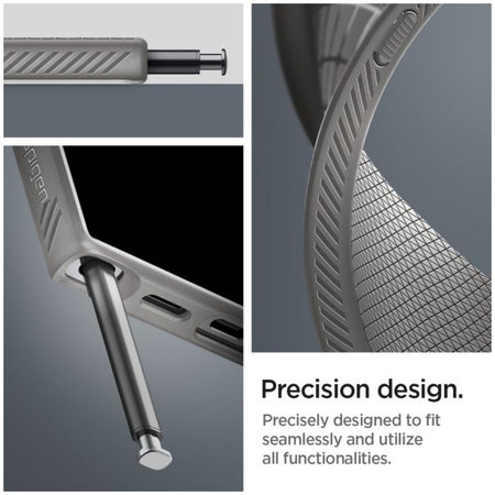 Spigen - Caz Liquid Air pentru Samsung Galaxy S24 Ultra, Granite Grey