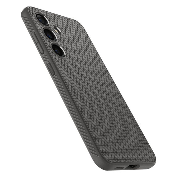 Spigen - Caz Liquid Air pentru Samsung Galaxy S24, Granite Gray