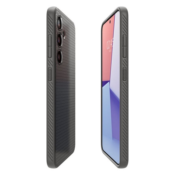 Spigen - Caz Liquid Air pentru Samsung Galaxy S24, Granite Gray