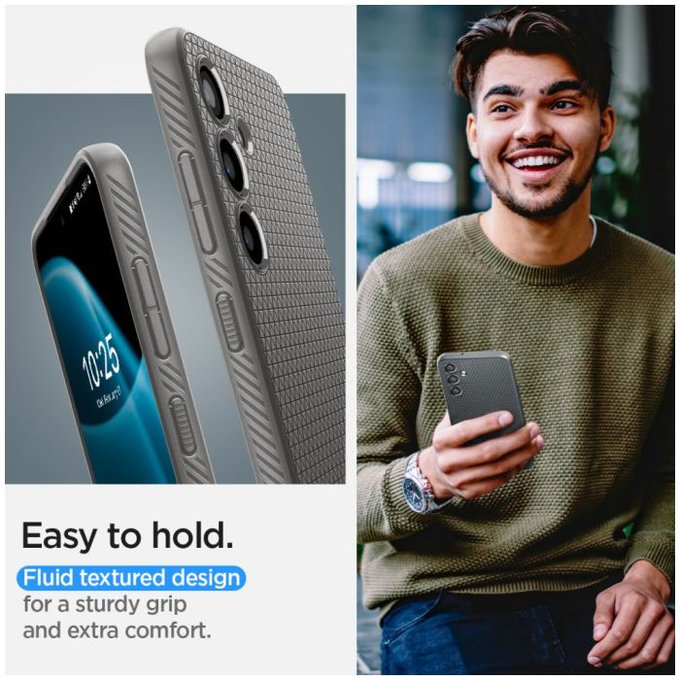 Spigen - Caz Liquid Air pentru Samsung Galaxy S24, Granite Grey