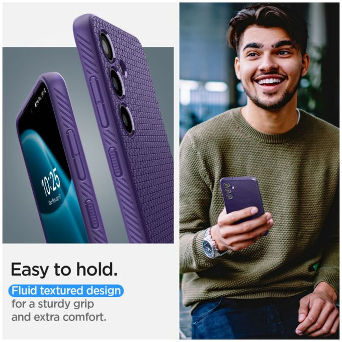 Spigen - Caz Liquid Air pentru Samsung Galaxy S24, Deep Purple