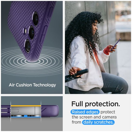 Spigen - Caz Liquid Air pentru Samsung Galaxy S24, Deep Purple