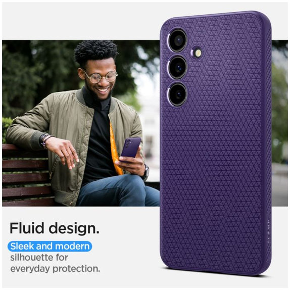 Spigen - Caz Liquid Air pentru Samsung Galaxy S24, Deep Purple