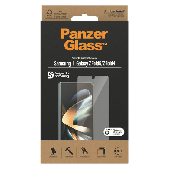 Sticlă securizată AB pentru Samsung Galaxy Z Fold5/Z Fold4, Transparent, PanzerGlass