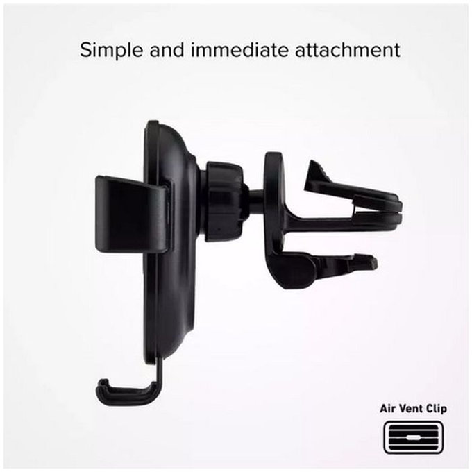 SBS - Suport auto Gravity cu încărcare wireless, 10W, negru