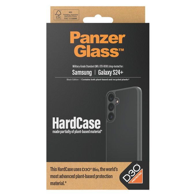 Caz HardCase D3O pentru Samsung Galaxy S24+, Negru, PanzerGlass