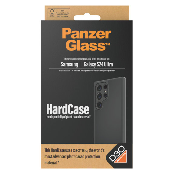 Caz HardCase D3O pentru Samsung Galaxy S24 Ultra, Negru, PanzerGlass