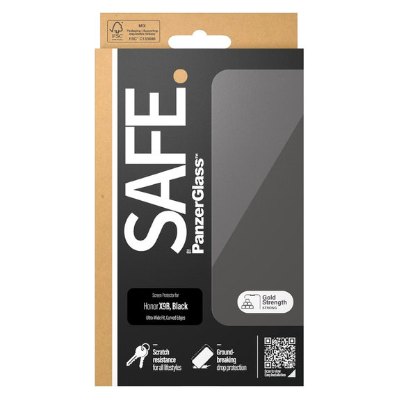 Sticlă securizată UWF pentru Honor Magic6 Lite, Negru, SAFE by PanzerGlass