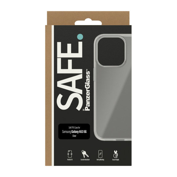 Caz TPU pentru Samsung Galaxy A53 5G, Transparent, SAFE by PanzerGlass