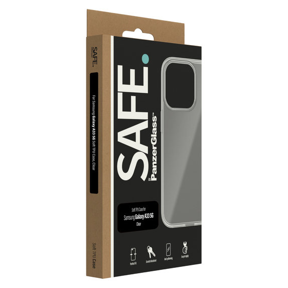 Caz TPU pentru Samsung Galaxy A33 5G, Transparent, SAFE by PanzerGlass