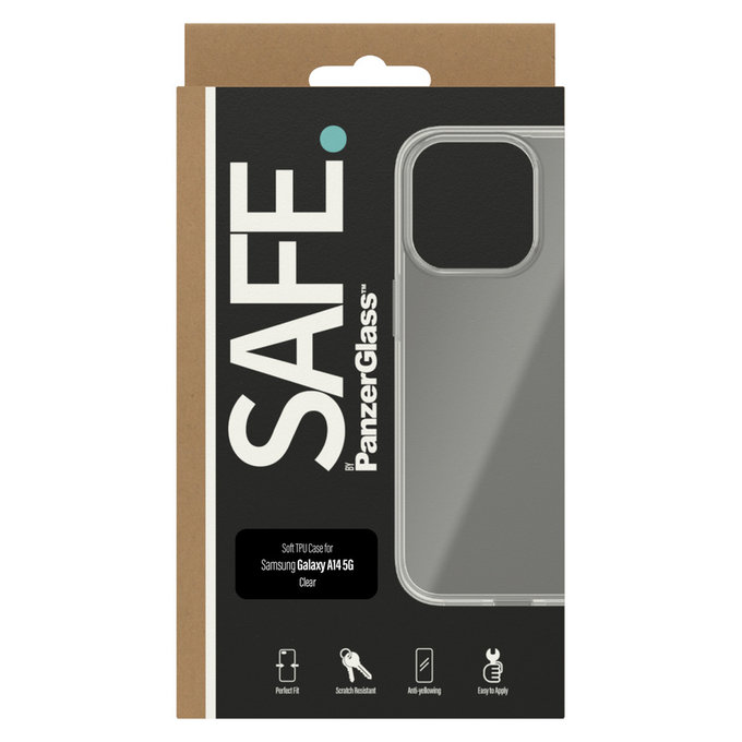 Caz TPU pentru Samsung Galaxy A14/A14 5G, Transparent, SAFE by PanzerGlass